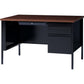 Lorell Fortress Series 45-1/2" Right Single-Pedestal Desk - 66948