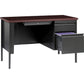 Lorell Fortress Series 45-1/2" Right Single-Pedestal Desk - 66949