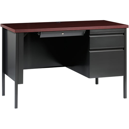 Lorell Fortress Series 45-1/2" Right Single-Pedestal Desk