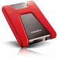 Adata DashDrive Durable HD650 AHD6502TU31CRD 2 TB Portable Hard Drive - External - Red - AHD650-2TU31-CRD