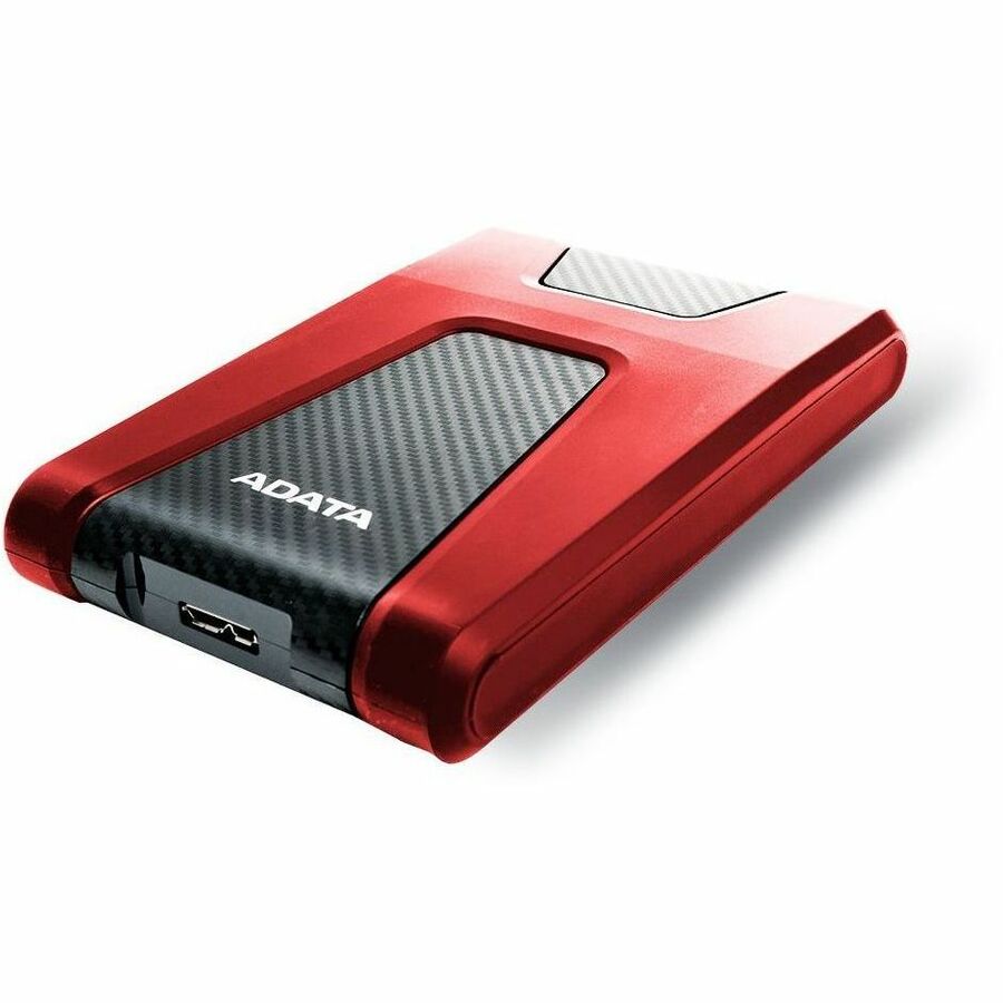 Adata DashDrive Durable HD650 AHD6502TU31CRD 2 TB Portable Hard Drive - External - Red - AHD650-2TU31-CRD