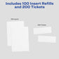 Avery&reg; Vertical Name Badge and Ticket Insertsfor Laser and Inkjet Printers, 6" x 4-1/4" - 8522