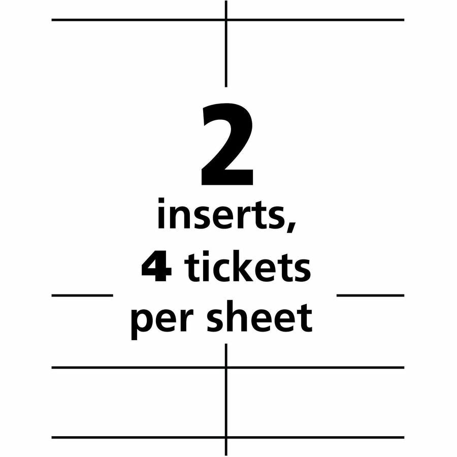 Avery&reg; Vertical Name Badge and Ticket Insertsfor Laser and Inkjet Printers, 6" x 4-1/4" - 8522