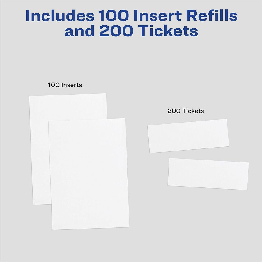 Avery&reg; Vertical Name Badge and Ticket Insertsfor Laser and Inkjet Printers, 6" x 4-1/4" - 8522