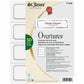 St. James&reg; Overtures&reg; Classic Tent Cards, White, Silver Foil, Fold to 8½ x 2¾" , Pack of 50, 71440