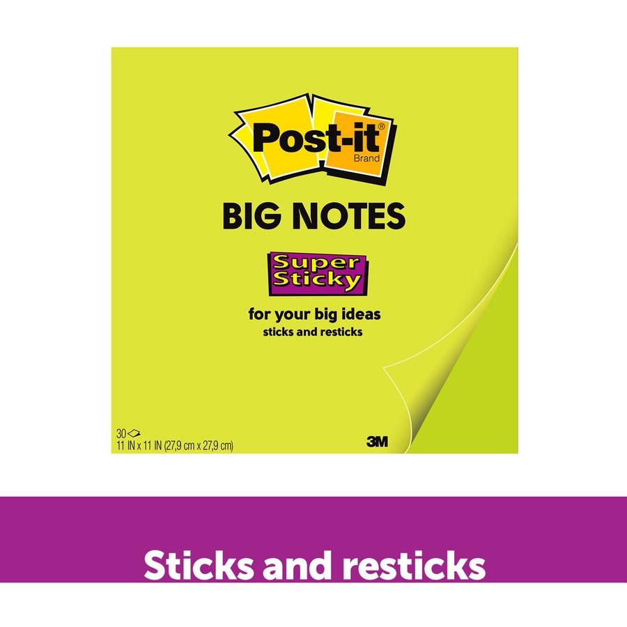 Post-it&reg; Super Sticky Big Notes - BN11G