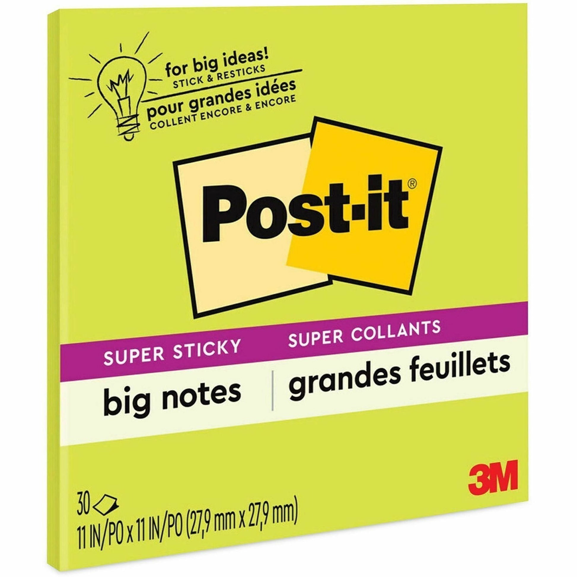 Post-it&reg; Super Sticky Big Notes