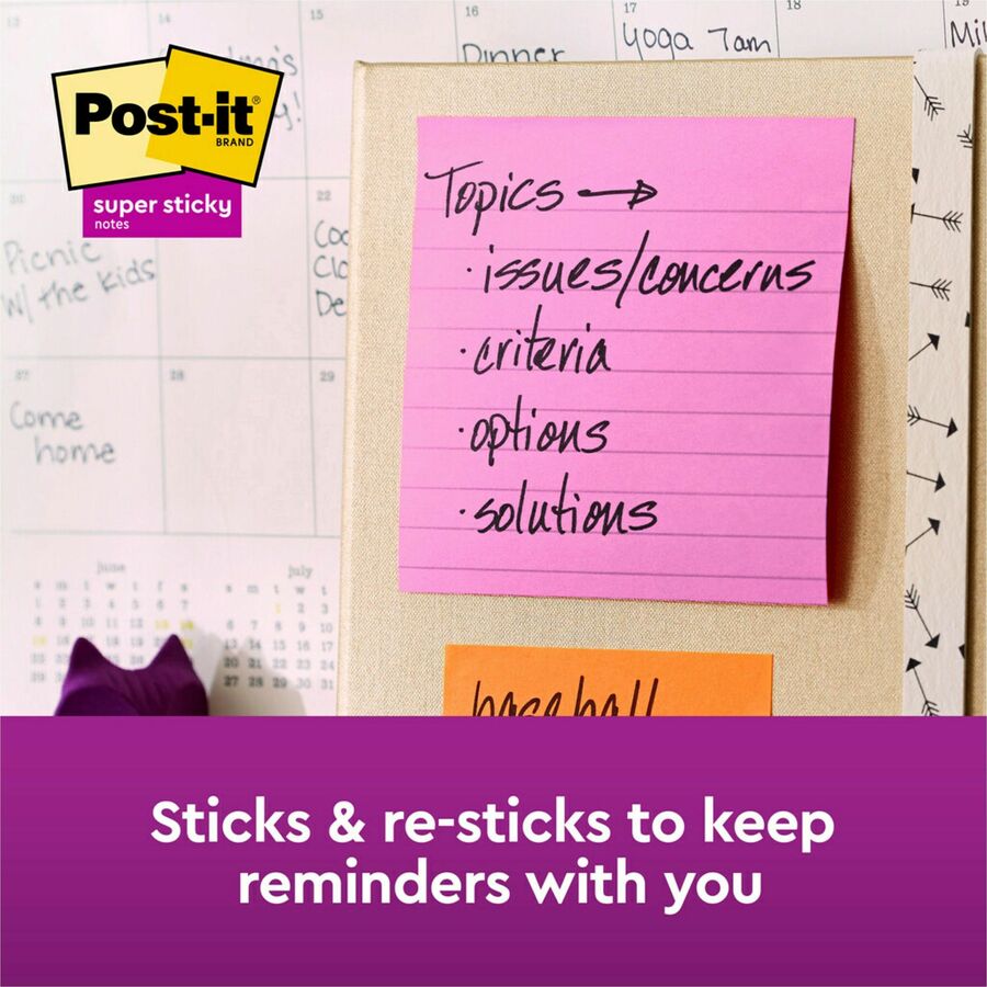 Post-it&reg; Super Sticky Pop-up Lined Note Refills - R440NPSS