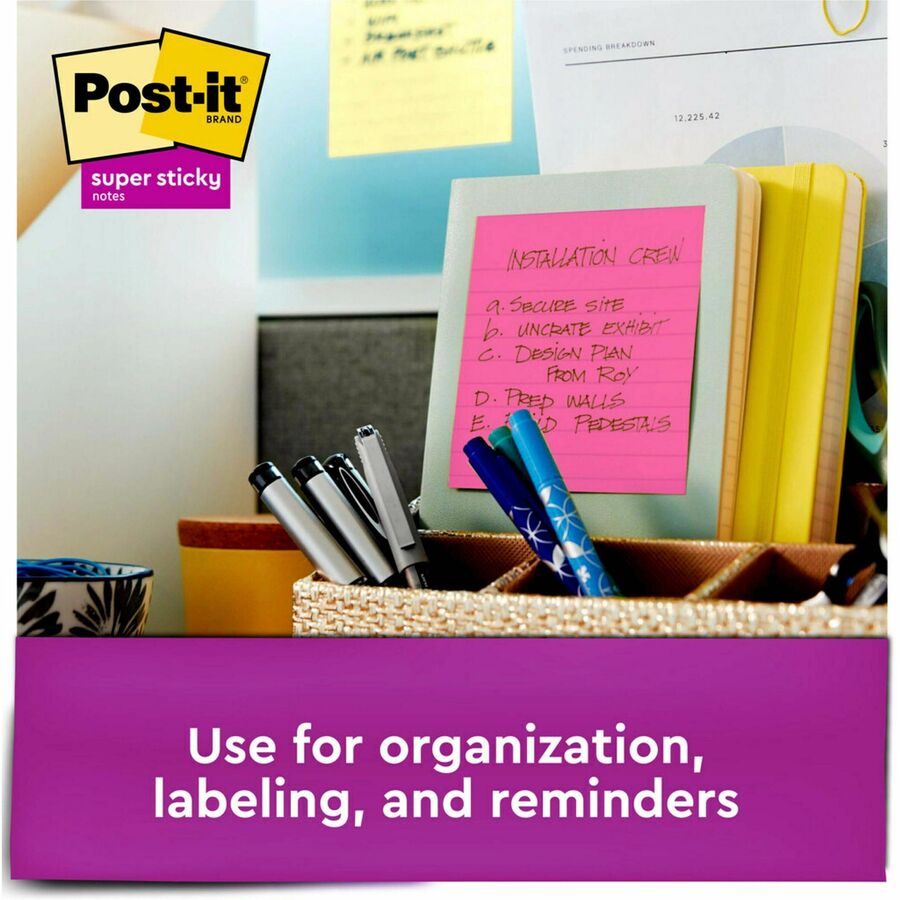 Post-it&reg; Super Sticky Pop-up Lined Note Refills - R440NPSS