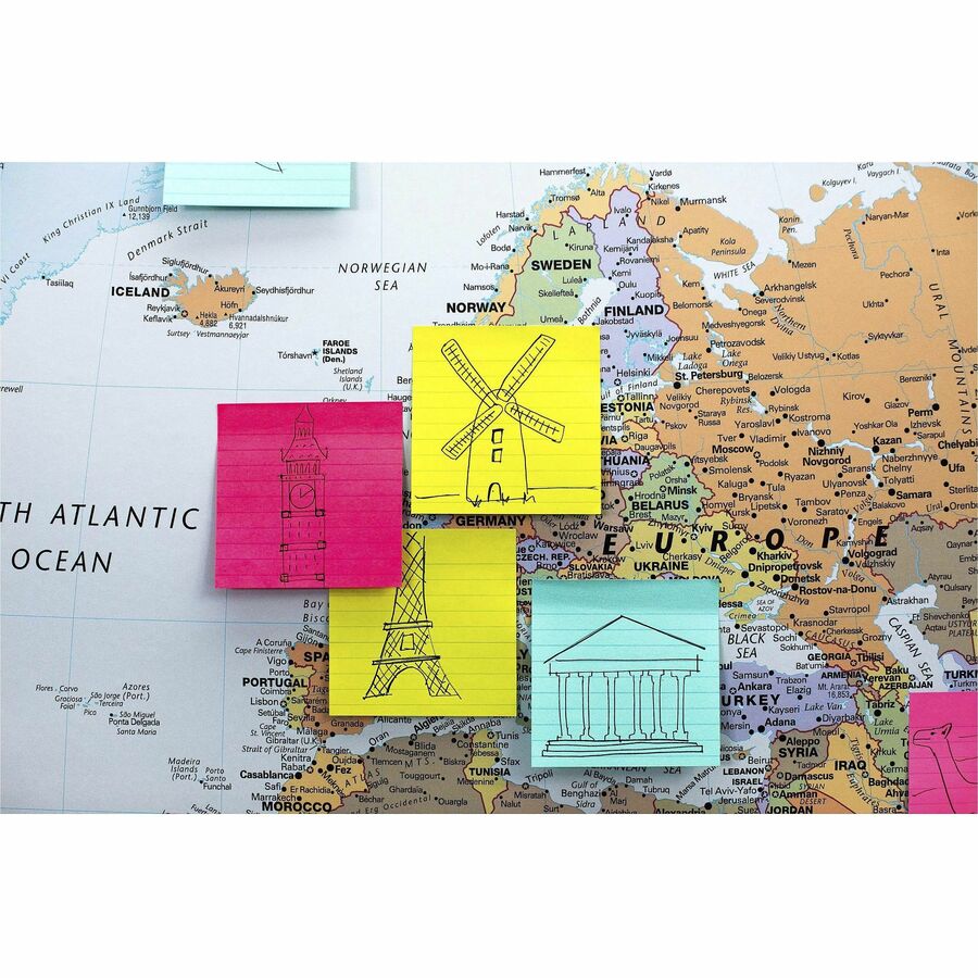 Post-it&reg; Super Sticky Pop-up Lined Note Refills - R440WASS