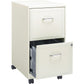 Lorell SOHO White Mobile File Cabinet - 2-Drawer - 19156