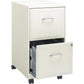 Lorell SOHO White Mobile File Cabinet - 2-Drawer - 19156