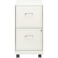 Lorell SOHO White Mobile File Cabinet - 2-Drawer - 19156