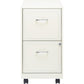 Lorell SOHO White Mobile File Cabinet - 2-Drawer - 19156