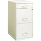 Lorell SOHO White 3-drawer File Cabinet - 19157