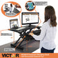 Victor High Rise Height Adjustable Compact Standing Desk with Keyboard Tray - DCX610