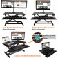 Victor High Rise Height Adjustable Compact Standing Desk with Keyboard Tray - DCX610
