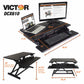 Victor High Rise Height Adjustable Compact Standing Desk with Keyboard Tray - DCX610