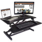 Victor High Rise Height Adjustable Compact Standing Desk with Keyboard Tray