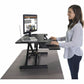Victor High Rise Height Adjustable Compact Standing Desk with Keyboard Tray - DCX610