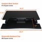 Victor High Rise Height Adjustable Compact Standing Desk with Keyboard Tray - DCX610