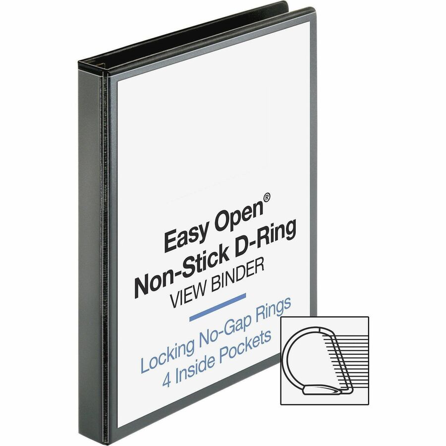 Business Source Locking D-Ring View Binder - 26956
