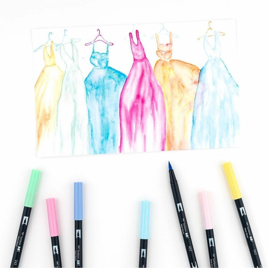 Tombow Dual Brush Pen Art Markers, Pastel, 10-Pack - 56187