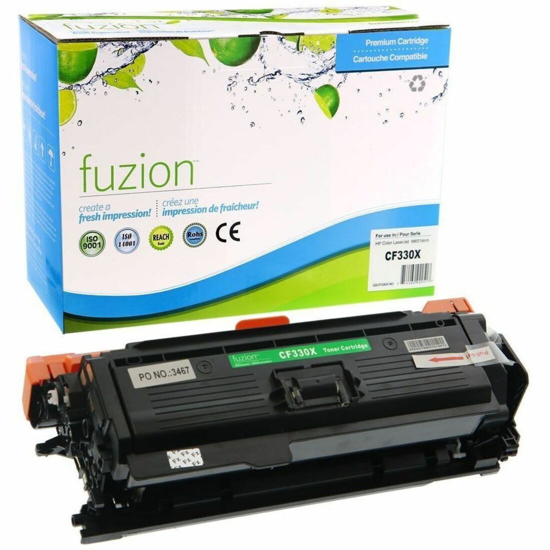 fuzion - Alternative for HP CF330X (654X) Remanufactured Toner - Black