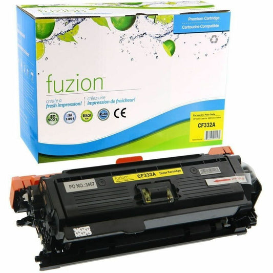 fuzion - Alternative for HP CF332A (654A) Remanufactured Toner - Yellow