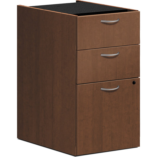 HON Foundation Shaker Cherry Laminate Desking Pedestal - 3-Drawer