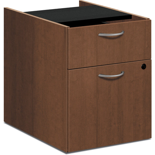 HON Foundation Shaker Cherry Laminate Desking Pedestal - 2-Drawer