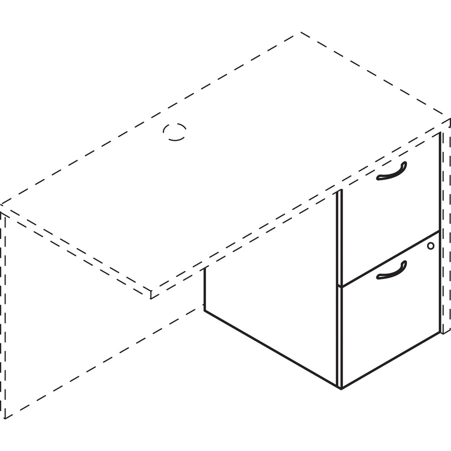 HON Foundation Shaker Cherry Laminate Desking - 2-Drawer - LMFFF