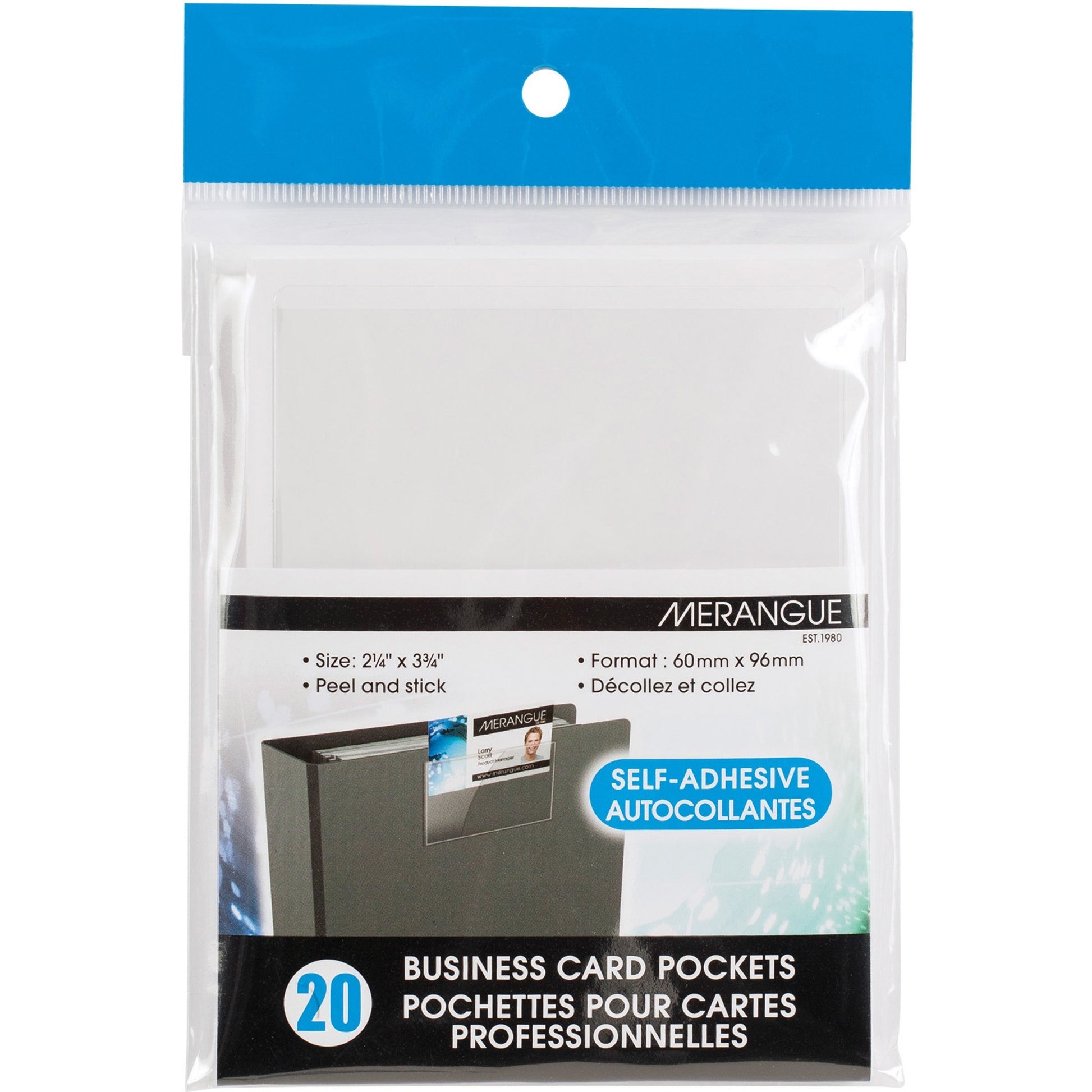 Merangue Self Adhesive Business Card Pockets