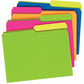 Pendaflex Twisted Glow 1/2 Tab Cut Letter Recycled Top Tab File Folder