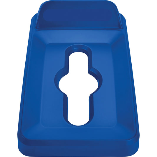 Rubbermaid Commercial Slim Jim Vertical Lid Mixed Recycling Blue