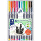 Staedtler Triplus Fineliner 10-piece Porous Point Pens
