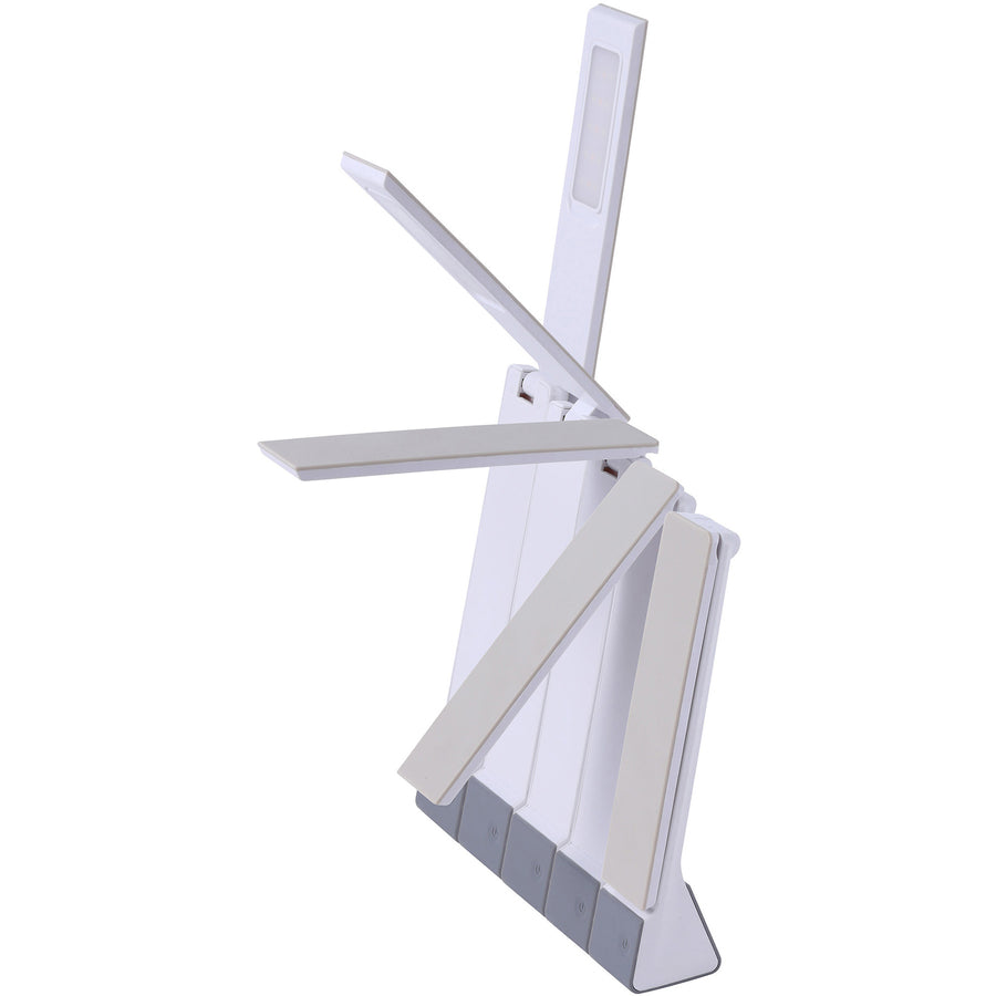 Vision Compact Foldable LED Desk Lamp with Built-in Battery - VLED1810-WH
