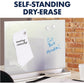 Quartet Glass Desktop Dry-Erase Panel, Frameless, 23" x 17" - 3413826909