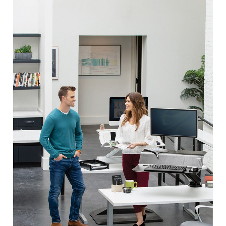 Fellowes Lotus™ RT Sit-Stand Workstation Black Single - 8081501