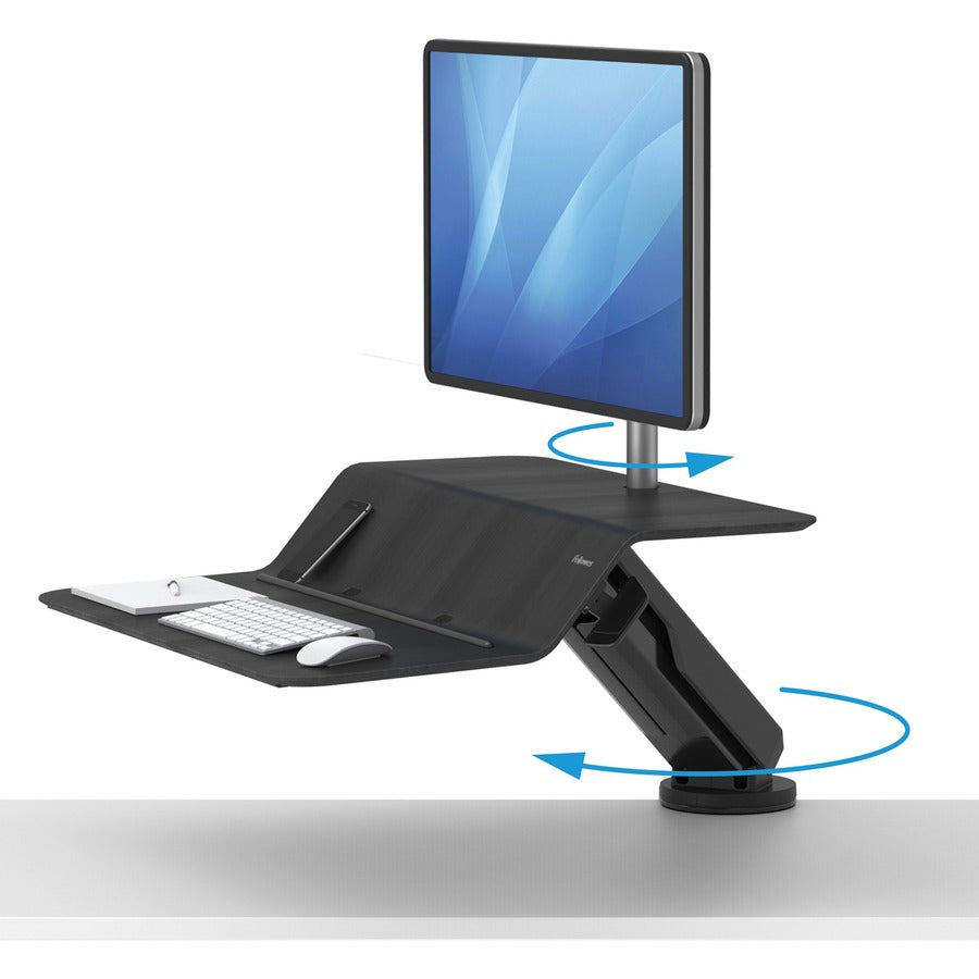 Fellowes Lotus™ RT Sit-Stand Workstation Black Single - 8081501