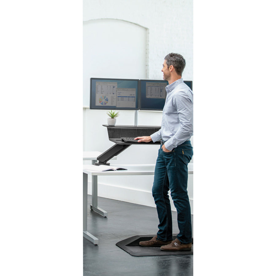 Fellowes Lotus™ RT Sit-Stand Workstation Black Single - 8081501
