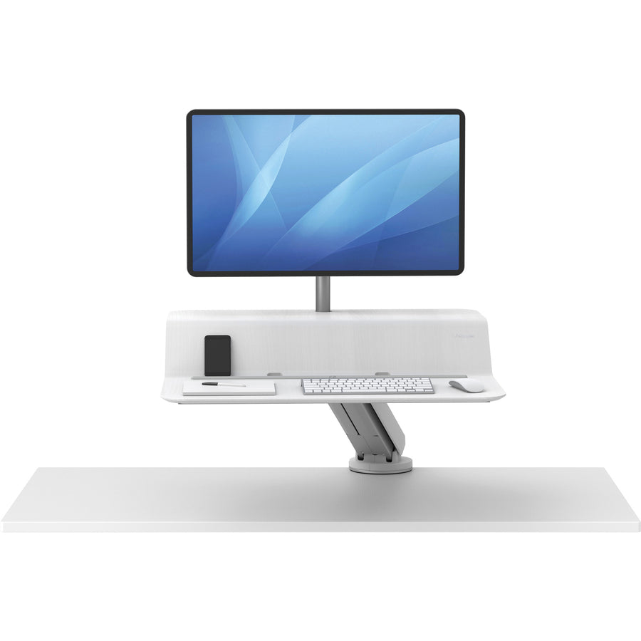 Fellowes Lotus™ RT Sit-Stand Workstation White Single - 8081701