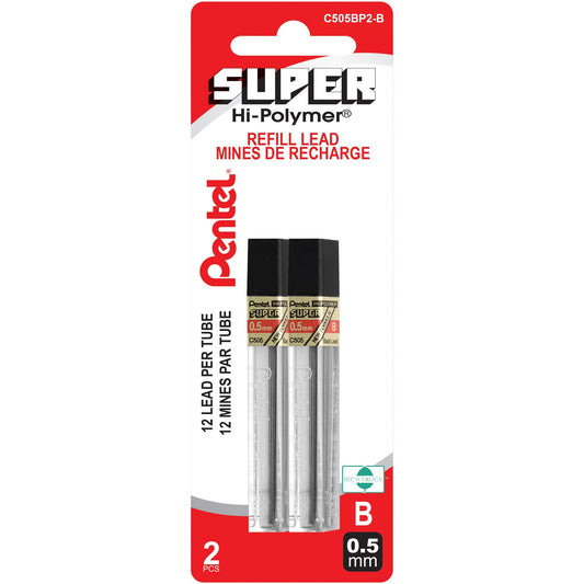 Pentel Super Hi-Polymer Pencil Leads B 0.5 mm