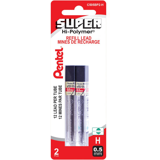 Pentel Super Hi-Polymer Pencil Leads H 0.5 mm