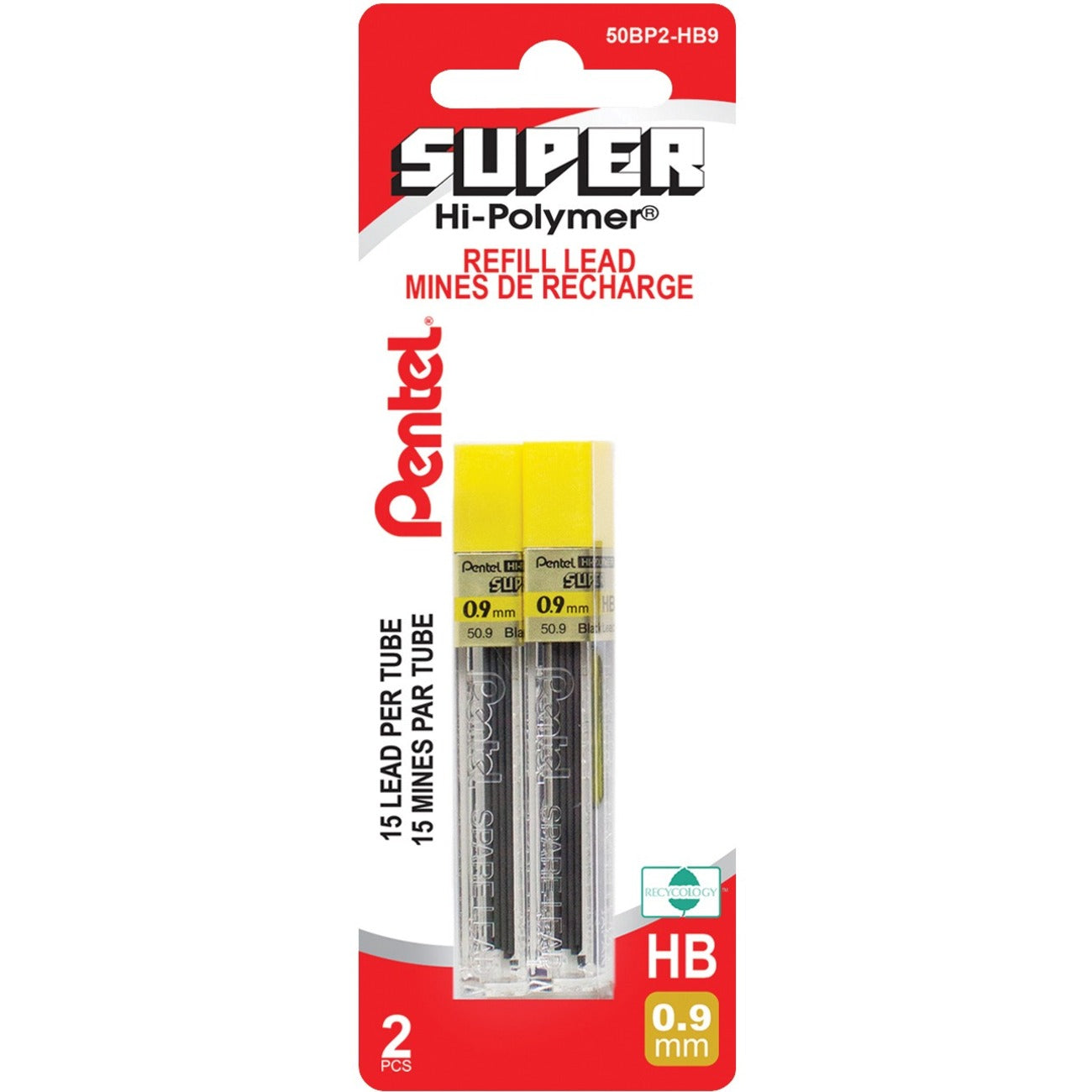 Pentel Super Hi-Polymer Pencil Leads HB 0.9 mm