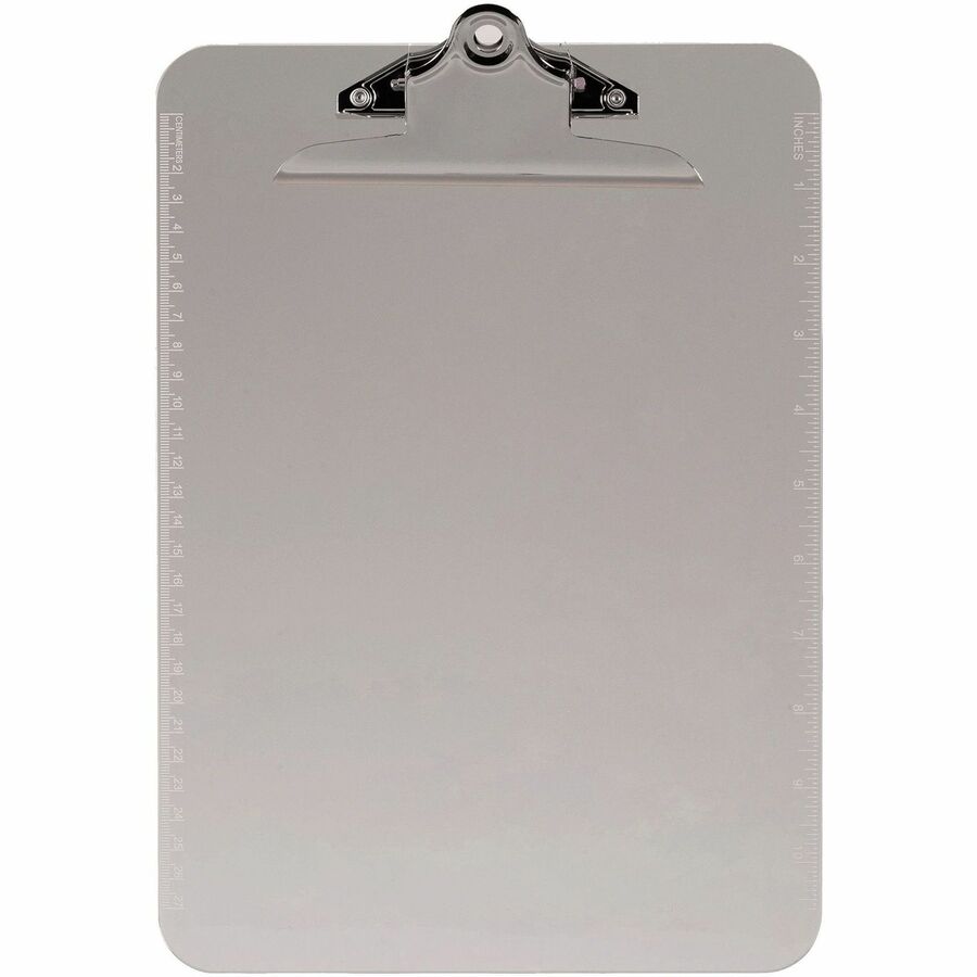 Business Source Spring Clip Plastic Clipboard - 01861