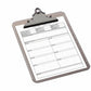 Business Source Spring Clip Plastic Clipboard - 01861