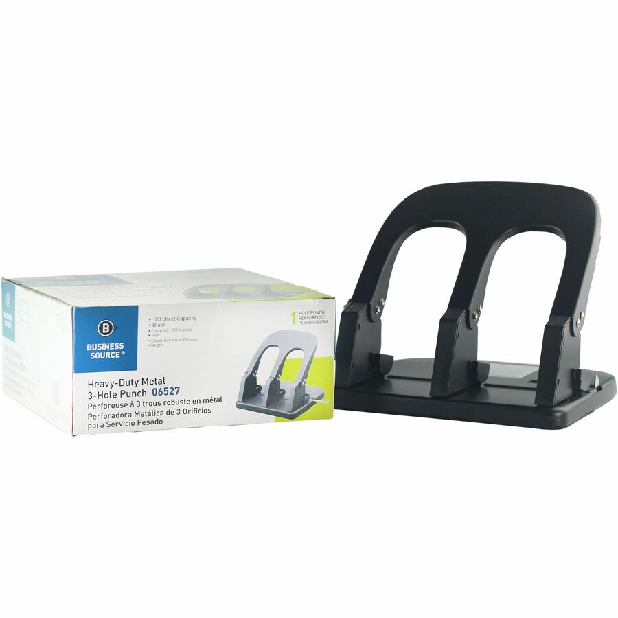 Business Source Adjustable Three-hole Punch - 06527