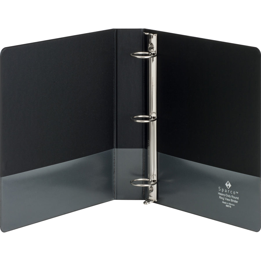 Business Source Premium Round Ring View Binder - 19650