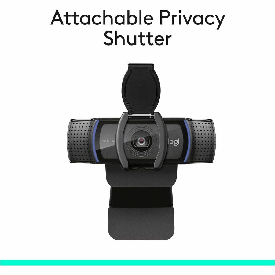 Logitech C920S Webcam - 3 Megapixel - 30 fps - Black - USB 3.1 - 1 Each - 960-001257